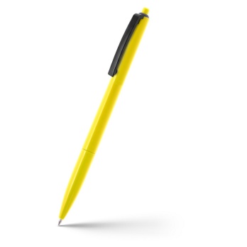 Długopis Rachel żółty, plastik, z nadrukiem