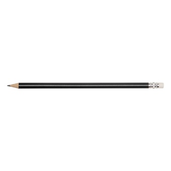 Matowy czarny ołówek drewniany Cody z białą gumką
