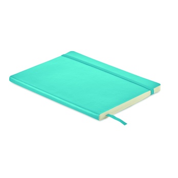 Notes A5 turkusowy PU z recyklingu, 160 stron FSC