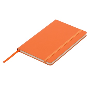 Notes książkowy 13×21 cm pomarańczowy z gumką