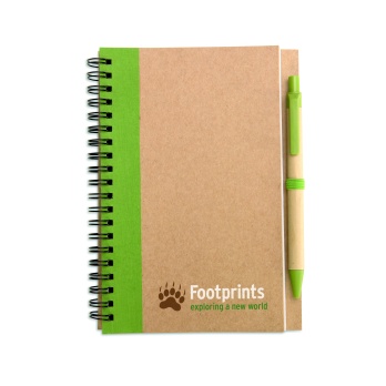 Sonora Plus: notes B6 FSC limonka + eco długopis