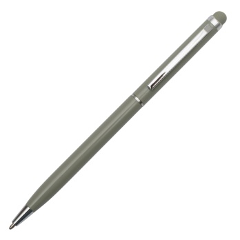 Szary długopis aluminiowy Touch Tip z Twoim logo