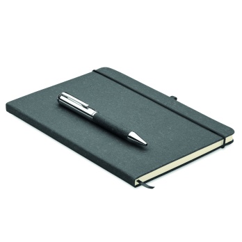 Eleganote A5 czarny: notes eko + metalowy długopis