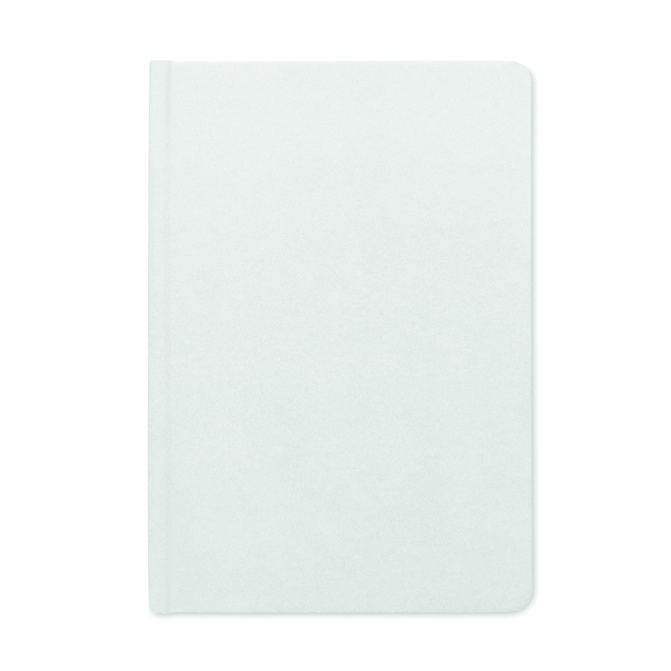 Biały notes A5 z trzciny cukrowej – 160 stron, logo