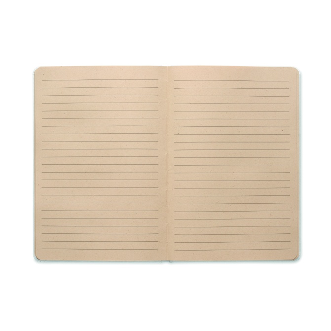 Biały notes A5 z trzciny cukrowej – 160 stron, logo