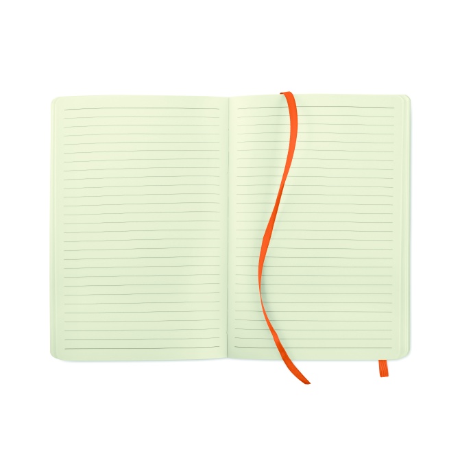 Breta A5 pomarańczowy – notes z recyklingu, miękka okł.
