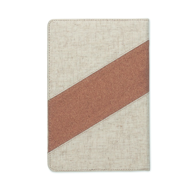 Cortona – notes A5 + ładowarka 15 W, bawełna & korek