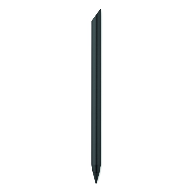 Czarny wieczny ołówek Penever z logo, aluminium