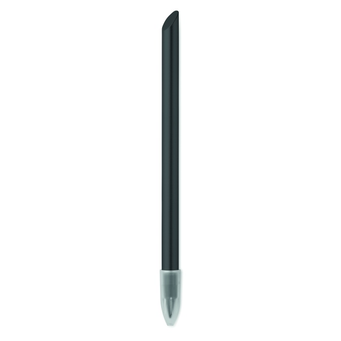 Czarny wieczny ołówek Penever z logo, aluminium