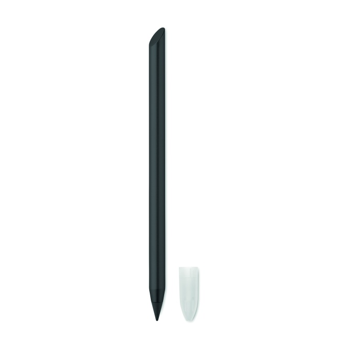 Czarny wieczny ołówek Penever z logo, aluminium