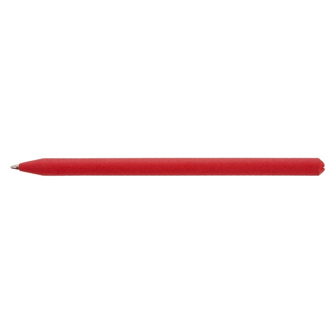 Czerwony eko długopis tekturowy Debra z logo