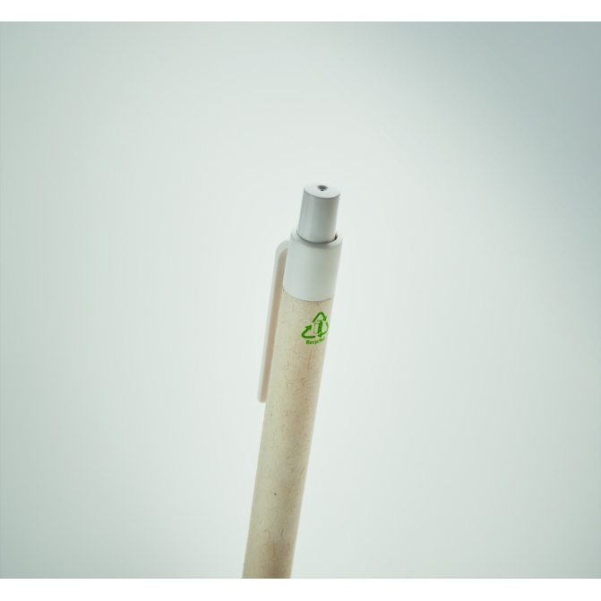 Długopis Mito Pen biały z recyklingowego kartonu