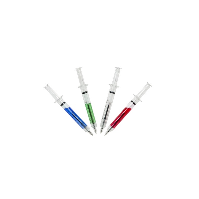 Długopis strzykawka Neutralny z logo tampodruk