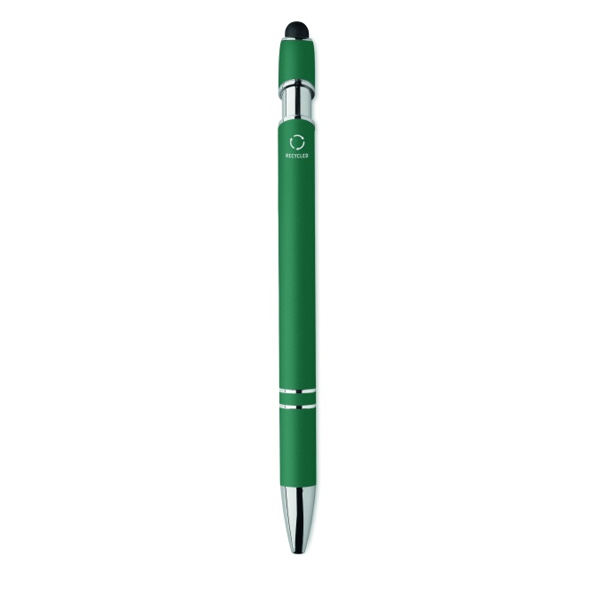 Długopis stylus Siparo zielony aluminiowy z logo
