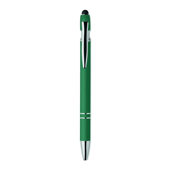 Długopis stylus Siparo zielony aluminiowy z logo