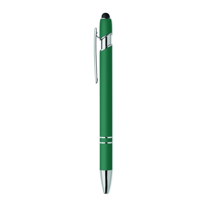 Długopis stylus Siparo zielony aluminiowy z logo