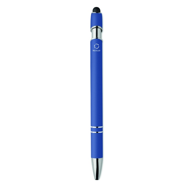 Długopis touch pen Siparo, niebieski, z recyklingu