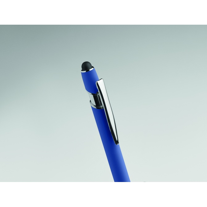 Długopis touch pen Siparo, niebieski, z recyklingu