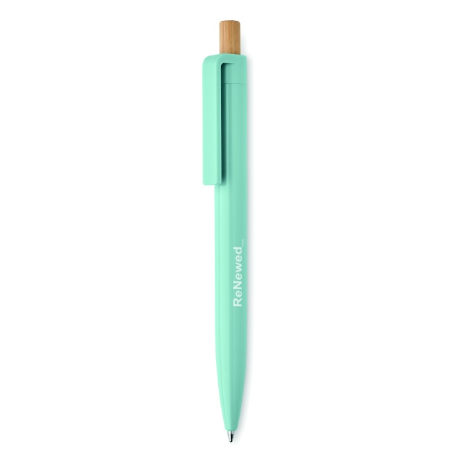 Długopis z recyklowanego ABS baby blue, bambus