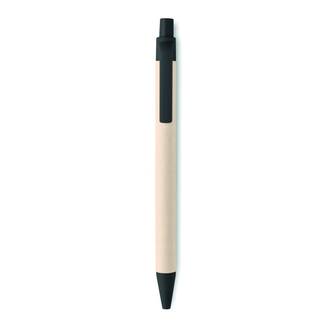 Eco długopis kartonowy Mito Pen, biały, czarny klips