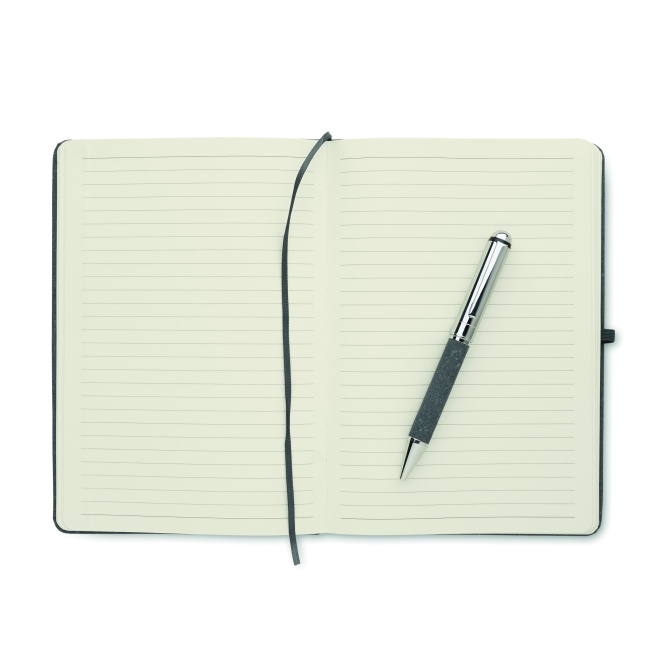 Eleganote A5 czarny: notes eko + metalowy długopis