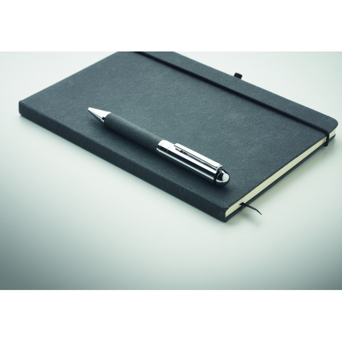 Eleganote A5 czarny: notes eko + metalowy długopis