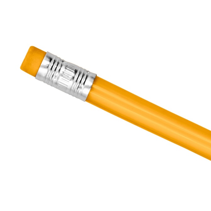 Giętki ołówek PVC, pomarańczowy, z nadrukiem logo