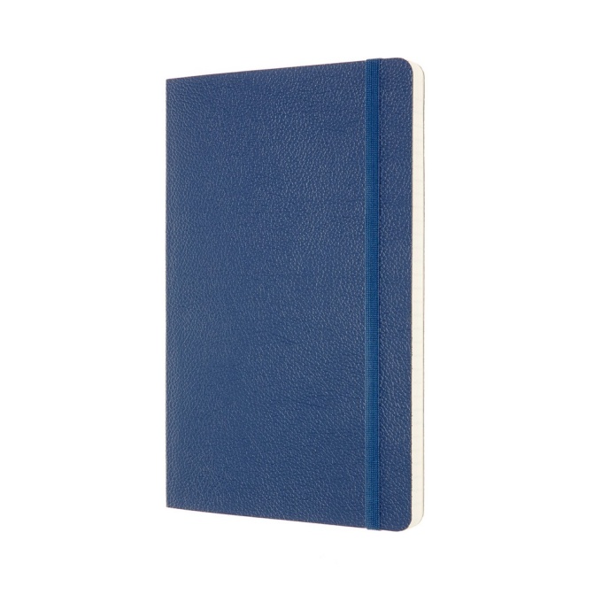 Granatowy notatnik skórzany A5 Moleskine z logo