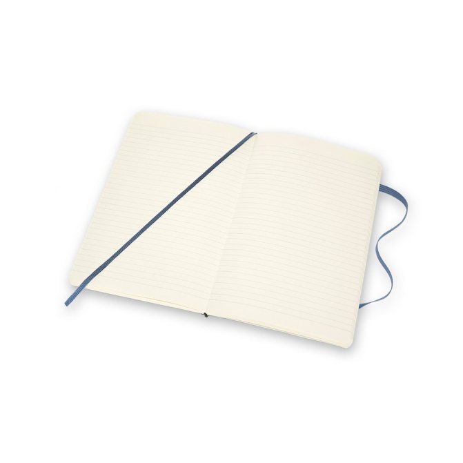 Granatowy notatnik skórzany A5 Moleskine z logo