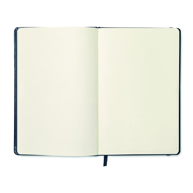 Granatowy notes A5, twarda oprawa FSC® z gumką