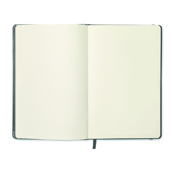 Kamiennoszary notes A5 PU, 96 kartek FSC z gumką