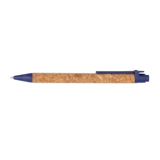 Korkowy notatnik A5 granat + eko długopis z logo