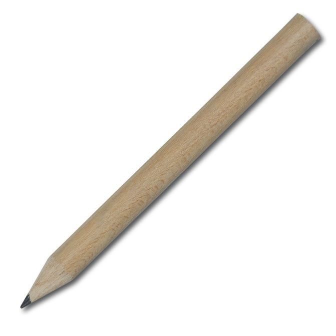 Krótki ołówek stolarski HB 85 mm z drewna lipowego