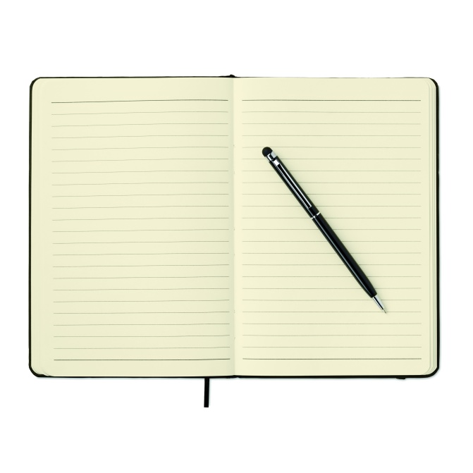 Neilo czarny notes A5 + długopis z rysikiem