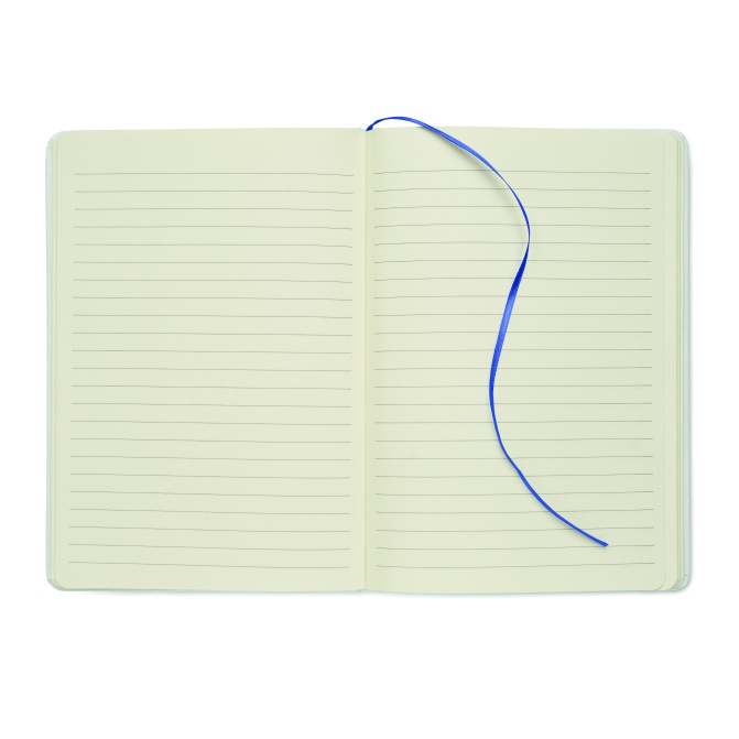 Niebieski notes A5 Route white z gumką, papier eko
