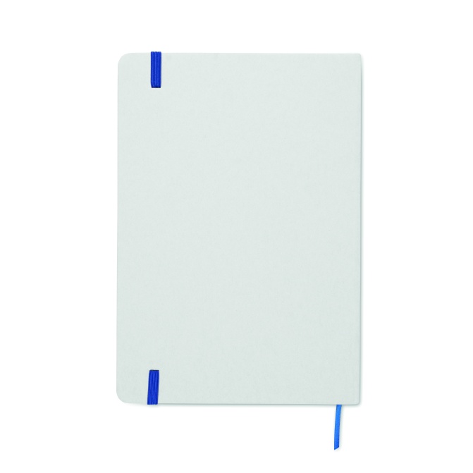 Niebieski notes A5 Route white z gumką, papier eko