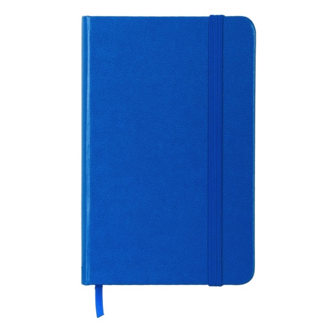 Niebieski notes Zamora 9×14 cm – twarda okładka PU