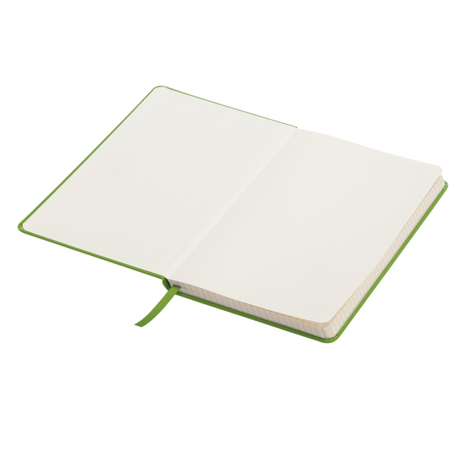 Notatnik Asturias 13×21 cm, zielony PU z gumką