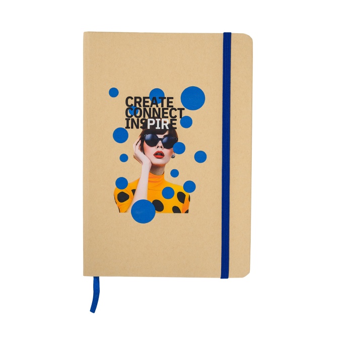 Notatnik Simply karton 145×210 z niebieską gumką