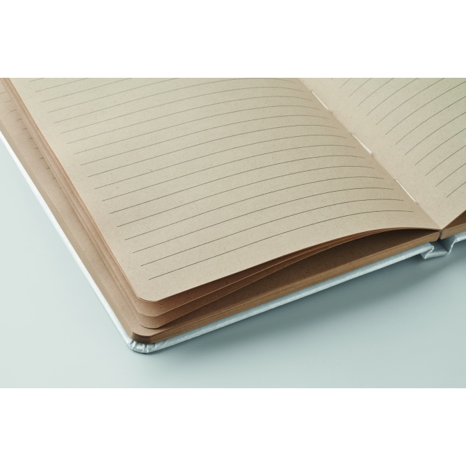 Biały notes A5 z trzciny cukrowej – 160 stron, logo