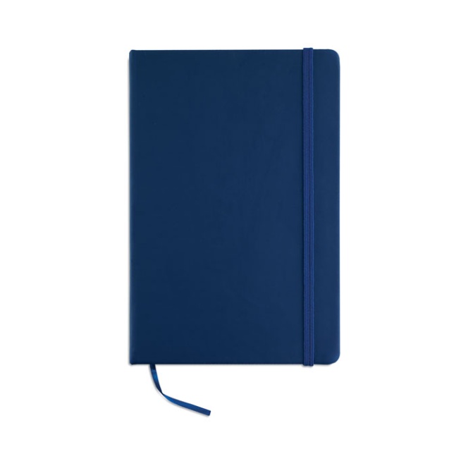 Notes A5 PU granatowy, twarda okładka, gumka