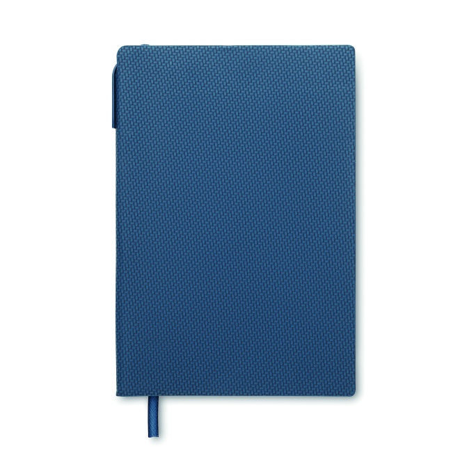 Notes A5 PU granatowy z recyklingu + długopis