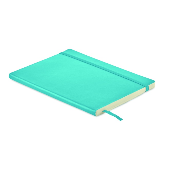 Notes A5 turkusowy PU z recyklingu, 160 stron FSC