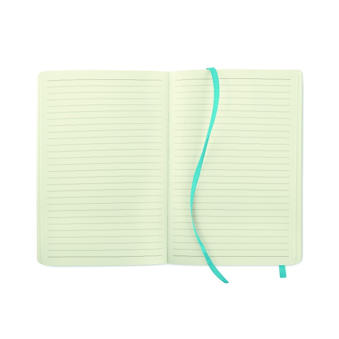 Notes A5 turkusowy PU z recyklingu, 160 stron FSC