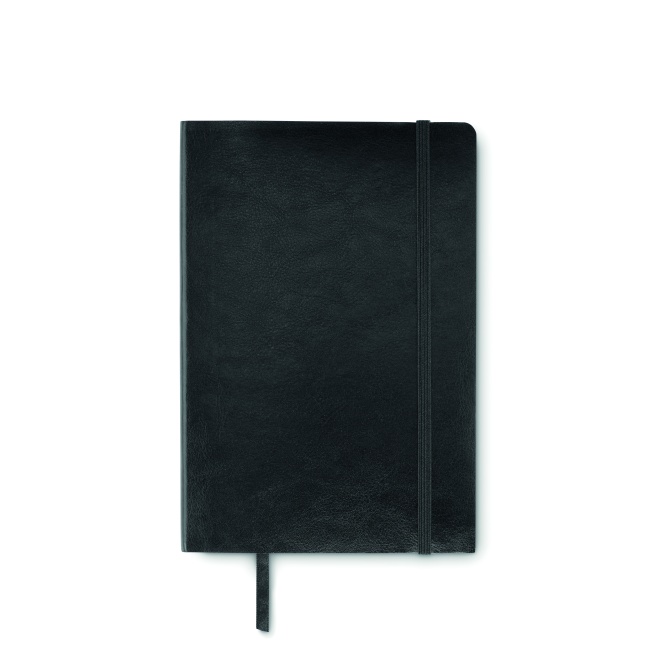 Notes Breta A5, czarna miękka okładka PU, 160 stron