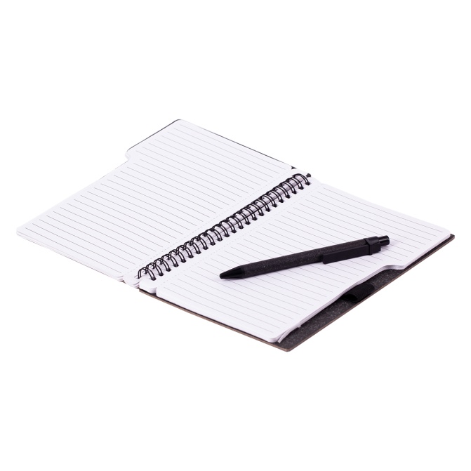 Notes eko Telde A5 czarny + długopis z recyklingu