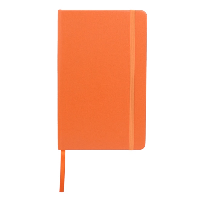 Notes książkowy 13×21 cm pomarańczowy z gumką
