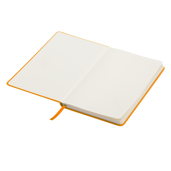 Notes książkowy 13×21 cm pomarańczowy z gumką