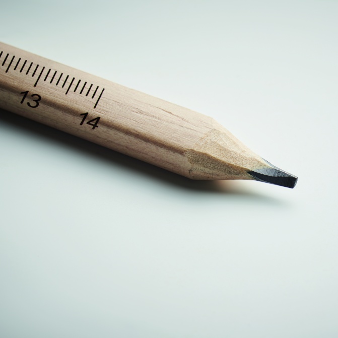 Ołówek stolarski z linijką 14 cm Maderos, drewno