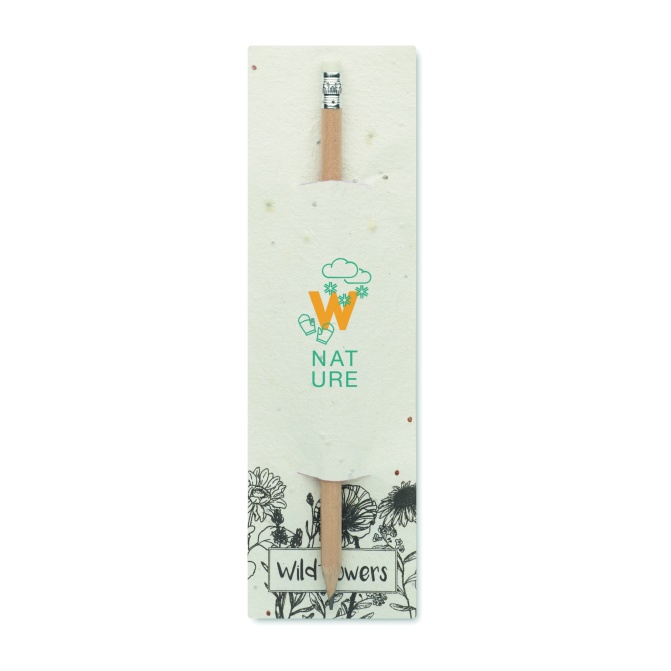 Ołówek z drewna w etui z nasionami wild flowers